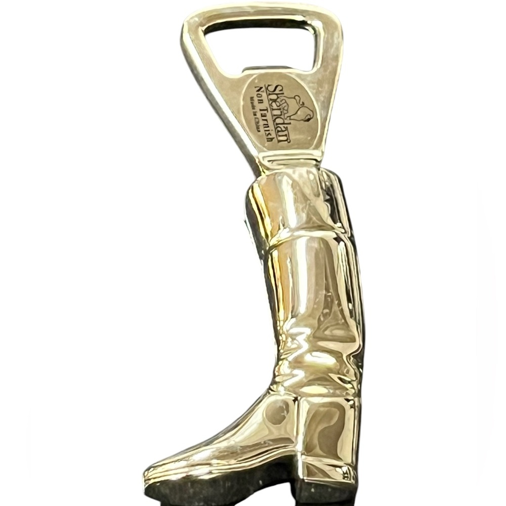 Sheridan Non Tarnish Silvertone Cowboy Boot Metal Bottle Opener 5.25”